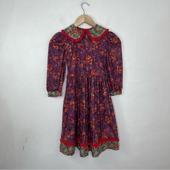 Wee Clancy Other - Wee Clancy Vintage Cottagecore Floral Purple Prairie Party Dress Size 7